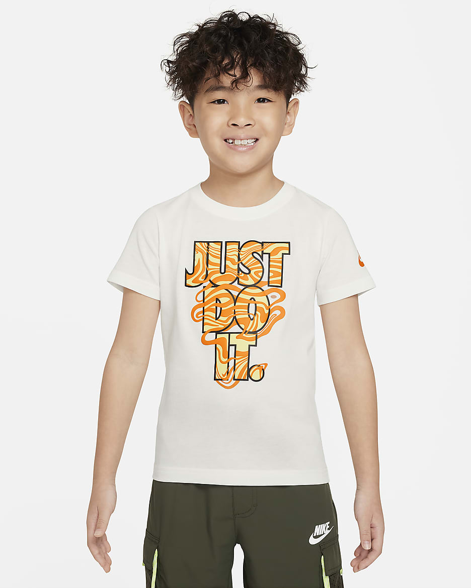 Playera estampada para ninos de preescolar Nike Just Do It Nike